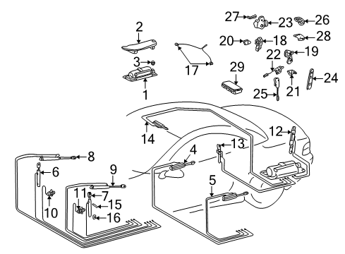 2005 Mercedes-Benz SL65 AMG Motor & Components Diagram