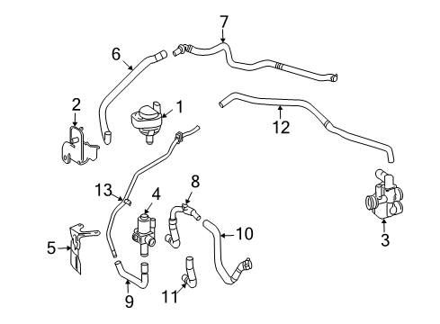 2010 Mercedes-Benz CLS63 AMG A/C Evaporator & Heater Components Diagram 2