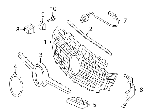 2020 Mercedes-Benz E63 AMG S Grille & Components