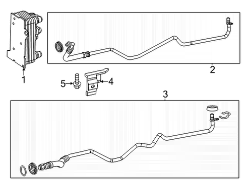 Transmission Cooler Diagram for 099-500-13-00