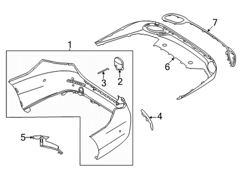 2023 Mercedes-Benz C43 AMG Bumper & Components - Rear Diagram 3