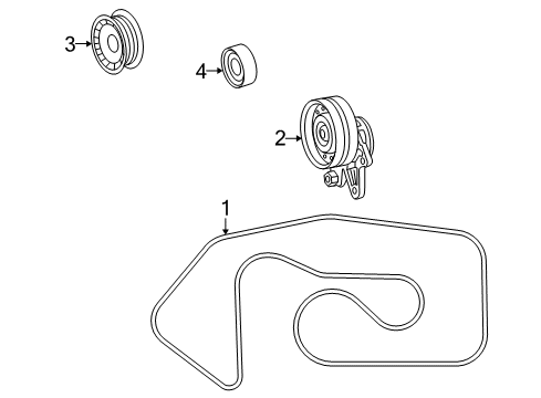 2004 Mercedes-Benz CL600 Belts & Pulleys, Cooling Diagram