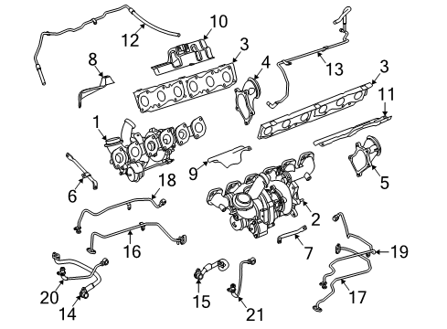 2003 Mercedes-Benz CL600 Turbocharger, Engine Diagram