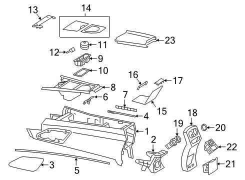 Armrest Diagram for 205-680-54-06-3D16