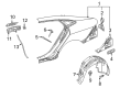 Diagram for Mercedes-Benz AMG GT 43 Fender Splash Shield - 290-690-68-01