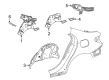 Diagram for Mercedes-Benz CLA45 AMG Fender Splash Shield - 118-630-92-00