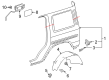 Diagram for Mercedes-Benz G550 Fender Splash Shield - 463-884-14-00