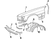 Diagram for 1985 Mercedes-Benz 380SL Fender - 107-880-13-18