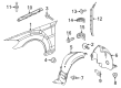 Diagram for 2011 Mercedes-Benz CL550 Fender Splash Shield - 216-690-23-30