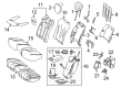 Diagram for Mercedes-Benz S560e Cup Holder - 099-810-37-01