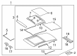 Diagram for 2024 Mercedes-Benz EQS 450+ SUV Sunroof Motor - 296-906-33-01