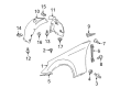 Diagram for 2009 Mercedes-Benz SLK55 AMG Fender Splash Shield - 171-698-18-30