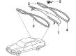 Diagram for 1986 Mercedes-Benz 560SEC Weather Strip - 126-670-02-39