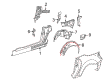 Diagram for 2006 Mercedes-Benz SLK55 AMG Fender Splash Shield - 171-630-08-69