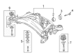 Diagram for 2001 Mercedes-Benz CLK55 AMG Axle Beam Mount - 129-351-19-42