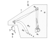 Diagram for Mercedes-Benz SLK230 Seat Belt - 170-860-09-85