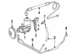 Diagram for 1989 Mercedes-Benz 420SEL Power Steering Pump - 126-460-14-80