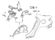 Diagram for Mercedes-Benz CLA45 AMG Fender Splash Shield - 177-610-46-01