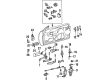 Diagram for 1993 Mercedes-Benz 500SEC Window Regulator - 140-720-30-46