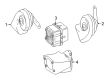 Diagram for Mercedes-Benz GL450 Horn - 000-542-41-04