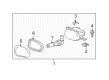 Diagram for Mercedes-Benz E350 Fog Light Lens - 211-826-02-90