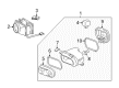 Diagram for 1999 Mercedes-Benz E430 Fog Light Lens - 210-826-06-90-64