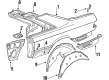 Diagram for Mercedes-Benz 500SEC Fender Splash Shield - 126-637-04-75