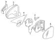 Diagram for Mercedes-Benz CLS63 AMG Side View Mirrors - 219-811-01-10-9775