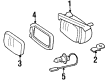 Diagram for 1988 Mercedes-Benz 560SL Fog Light - 000-820-65-56