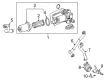 Diagram for 2023 Mercedes-Benz CLA35 AMG Automatic Transmission Oil Cooler - 246-501-01-01