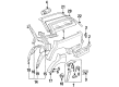 Diagram for Mercedes-Benz 300SE Antenna - 124-820-17-75