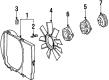 Diagram for Mercedes-Benz 500SEL Cooling Fan Shroud - 140-500-02-55