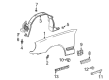 Diagram for 1996 Mercedes-Benz E320 Fender Splash Shield - 210-698-95-30