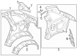 Diagram for 2024 Mercedes-Benz EQS 450 SUV Fender Splash Shield - 296-630-07-01