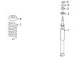 Diagram for 1999 Mercedes-Benz E300 Shock Absorber - 210-320-08-31