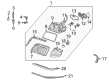 Diagram for 1999 Mercedes-Benz C230 Headlight - 202-820-37-61-64