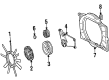 Diagram for 1995 Mercedes-Benz SL320 Cooling Fan Shroud - 129-500-06-55