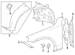 Diagram for Mercedes-Benz GLC300 Fender Splash Shield - 254-690-31-01