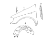 Diagram for Mercedes-Benz ML350 Fender - 163-880-20-06