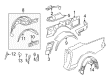 Diagram for 2006 Mercedes-Benz SL500 Fender Splash Shield - 230-698-01-30