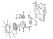 Diagram for 1996 Mercedes-Benz SL320 Cooling Fan Bracket - 104-200-21-28-80