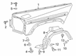 Diagram for 2021 Mercedes-Benz G550 Fender Splash Shield - 463-884-09-00