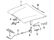 Diagram for Mercedes-Benz 300CD Hood Hinge - 123-887-03-74