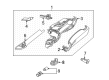 Diagram for Mercedes-Benz AMG GT Glove Box - 190-680-18-87-9A84