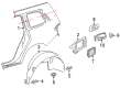 Diagram for Mercedes-Benz GLS450 Fender Splash Shield - 166-884-74-22