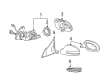 Diagram for 2004 Mercedes-Benz CLK55 AMG Mirror Cover - 209-810-02-87-9999