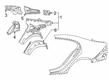 Diagram for 2019 Mercedes-Benz CLS450 Fender Splash Shield - 257-630-74-00