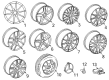 Diagram for Mercedes-Benz AMG GT C Wheel Hub Bolt - 005-990-25-00