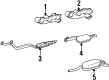 Diagram for 1991 Mercedes-Benz 300E Catalytic Converter - 124-490-10-20-80