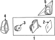 Diagram for 1999 Mercedes-Benz E55 AMG Side View Mirrors - 210-810-19-16